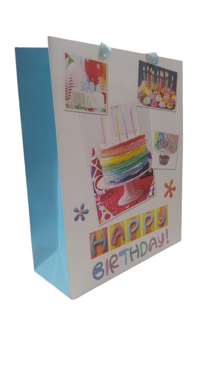 SACOLA HAPPY BIRTHDAY C/GLITER